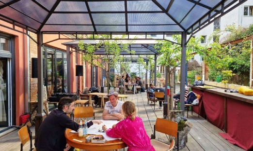 Summer terrace and courtyard